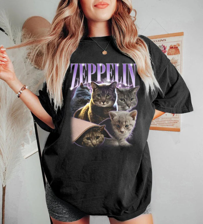 Custom Printing Vintage Hip Hop Vintage T-shirt Sweatshirt for Pet Lovers Couples