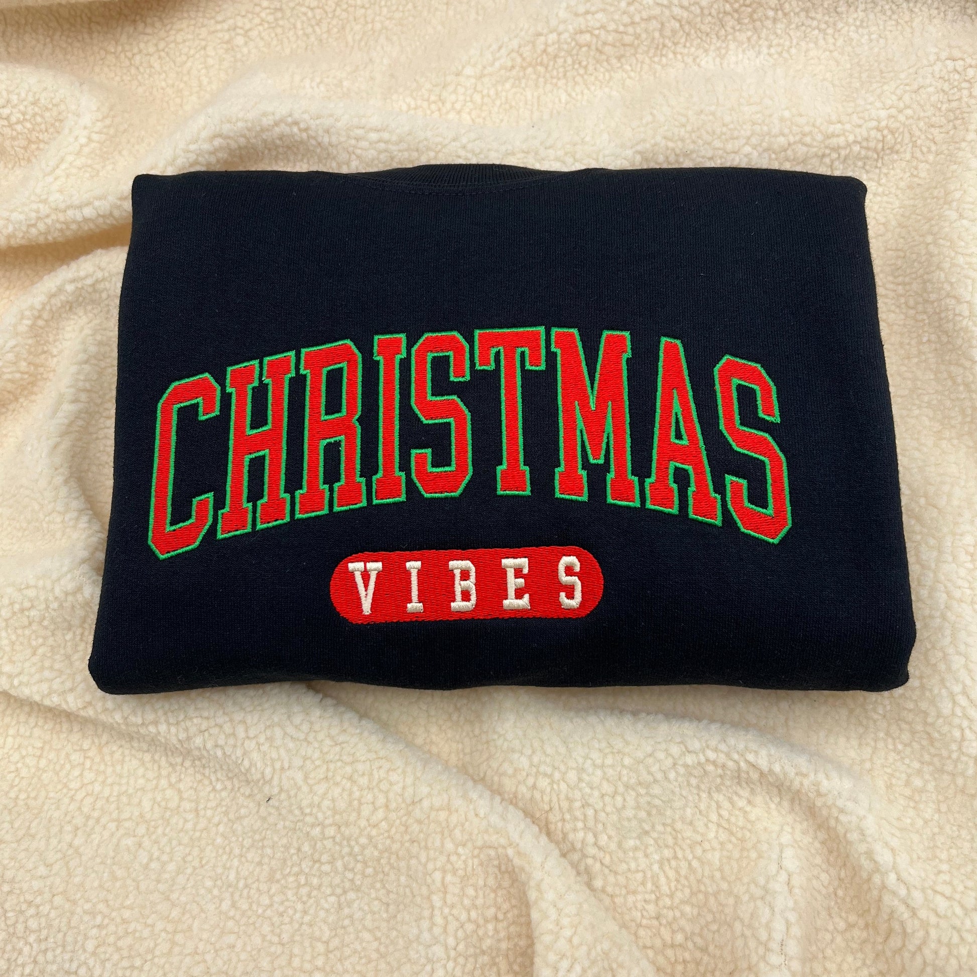 Christmas Vibes Embroidered Sweatshirt