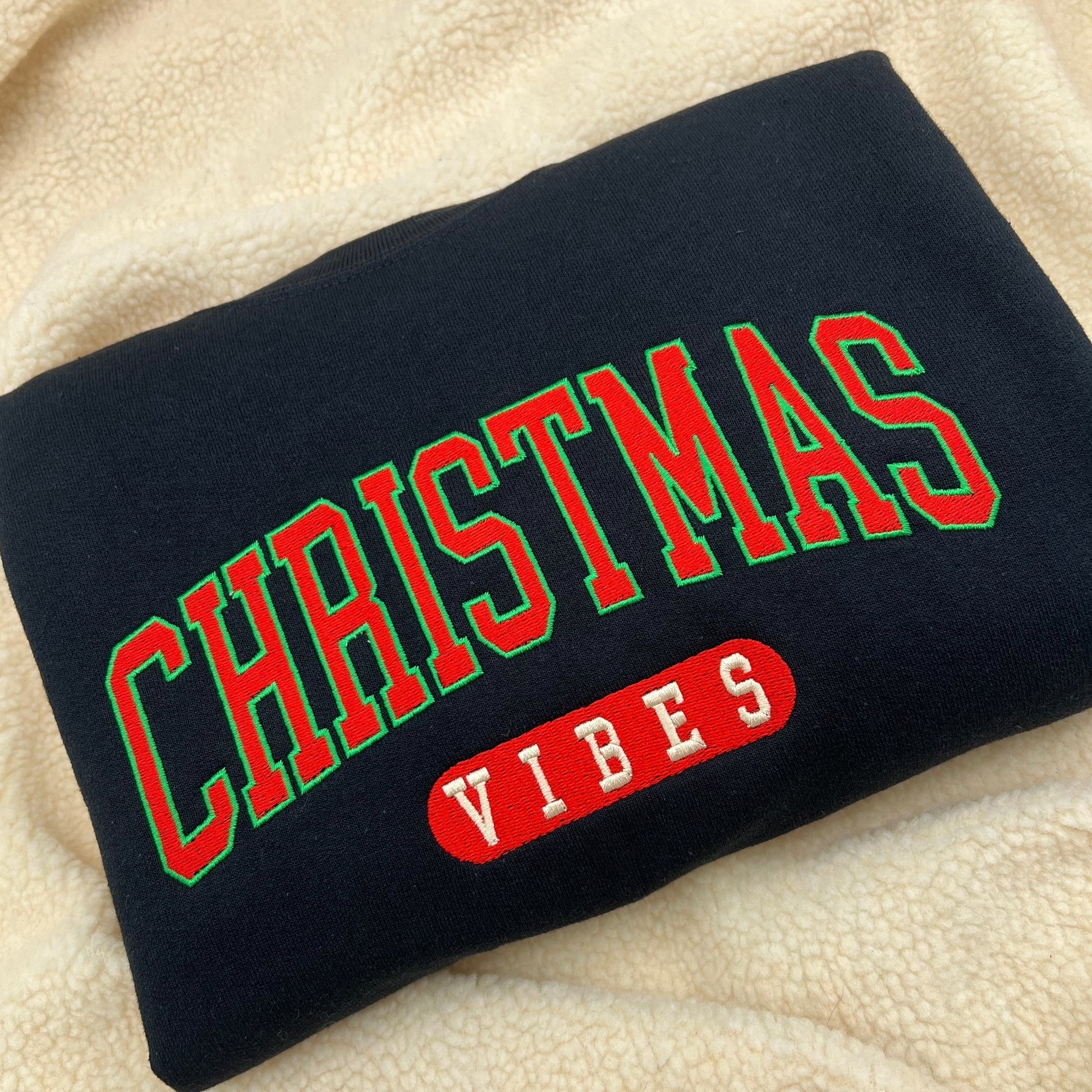 Christmas Vibes Embroidered Sweatshirt