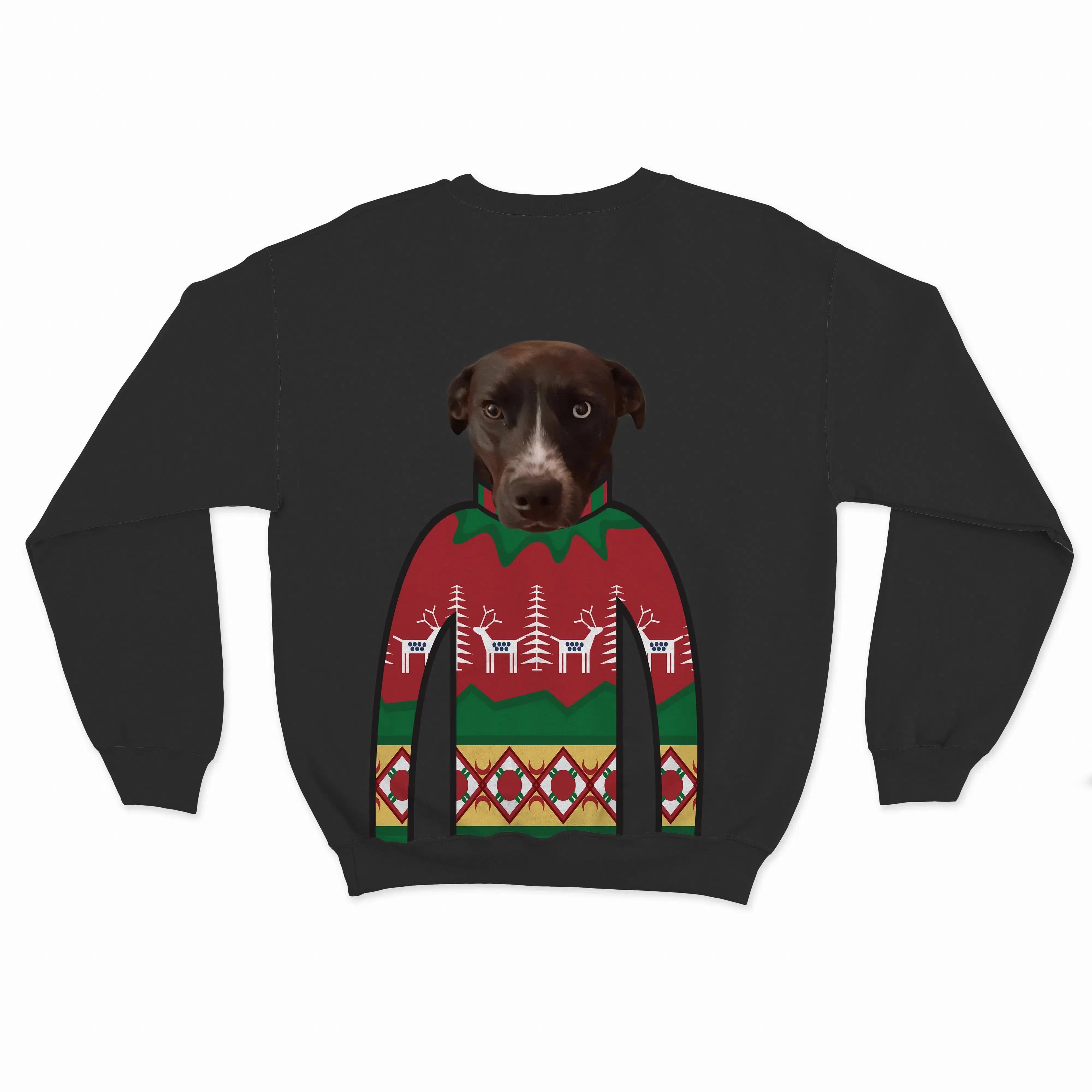 Custom Pet Face Christmas Sweatshirt