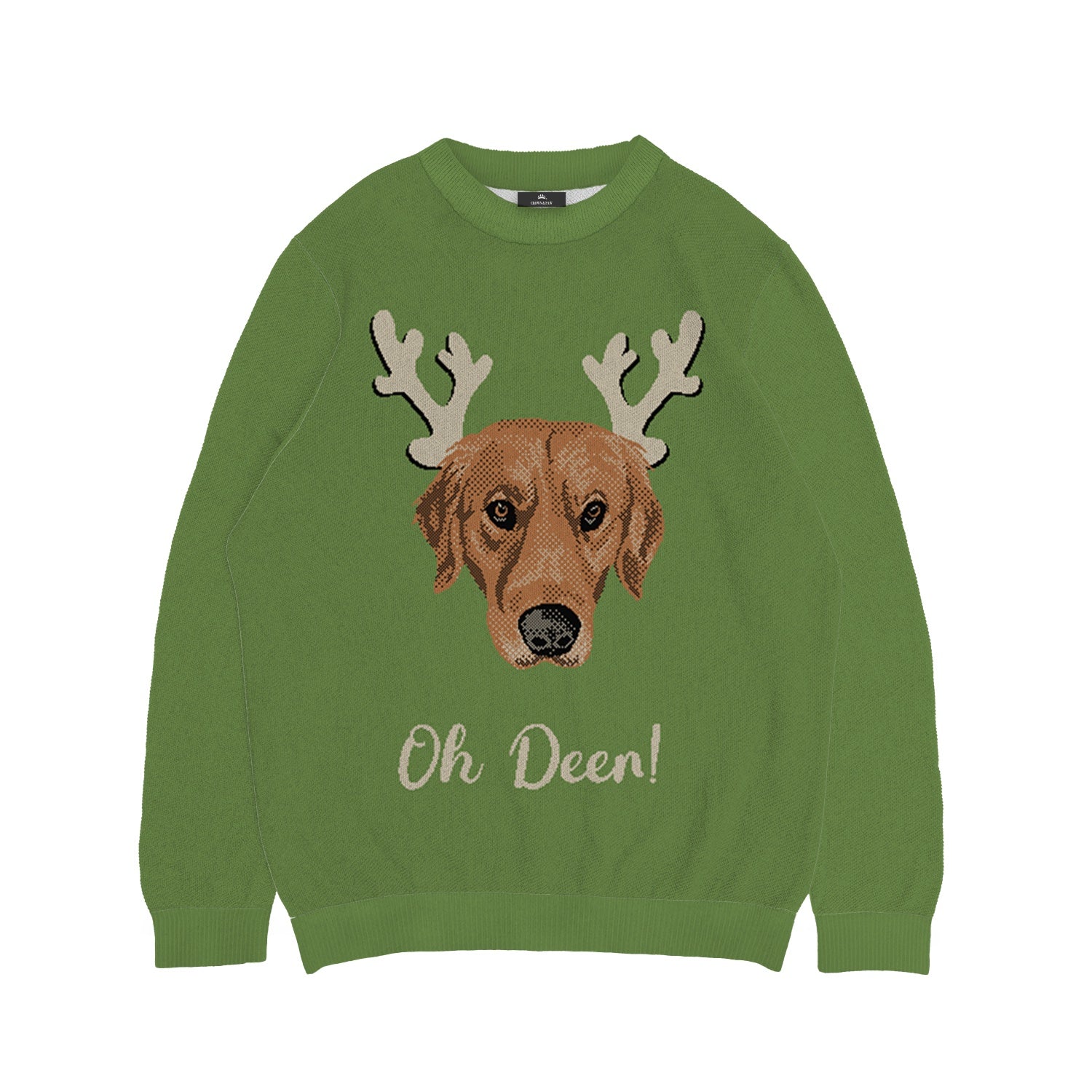 Oh Deer Pet Face Sweater - Custom Christmas Knitwear