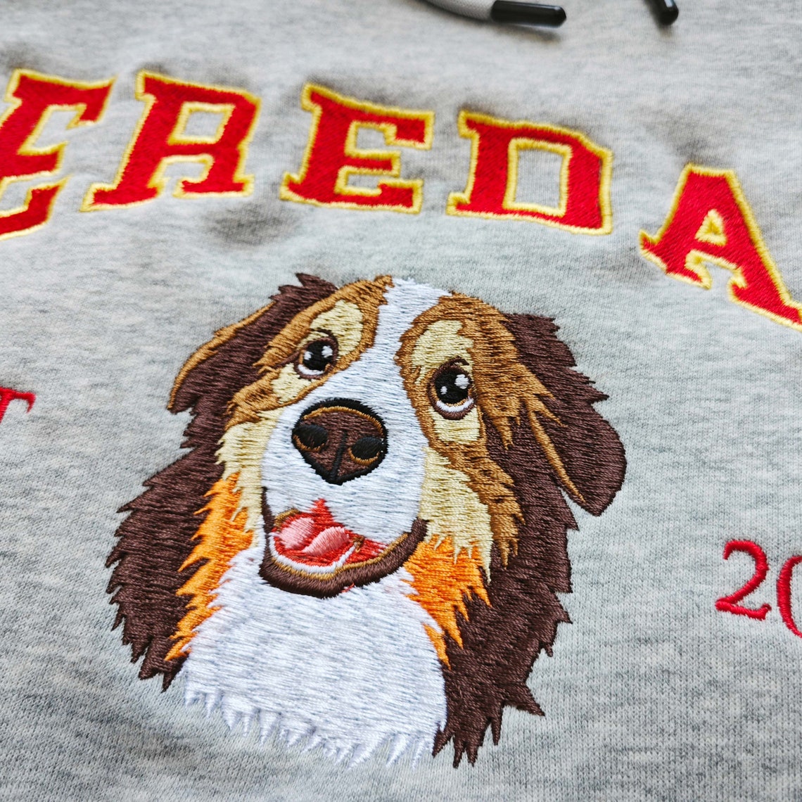 Personalized Embroidered Pet Face and Name Est Sweatshirt for Pet Lovers