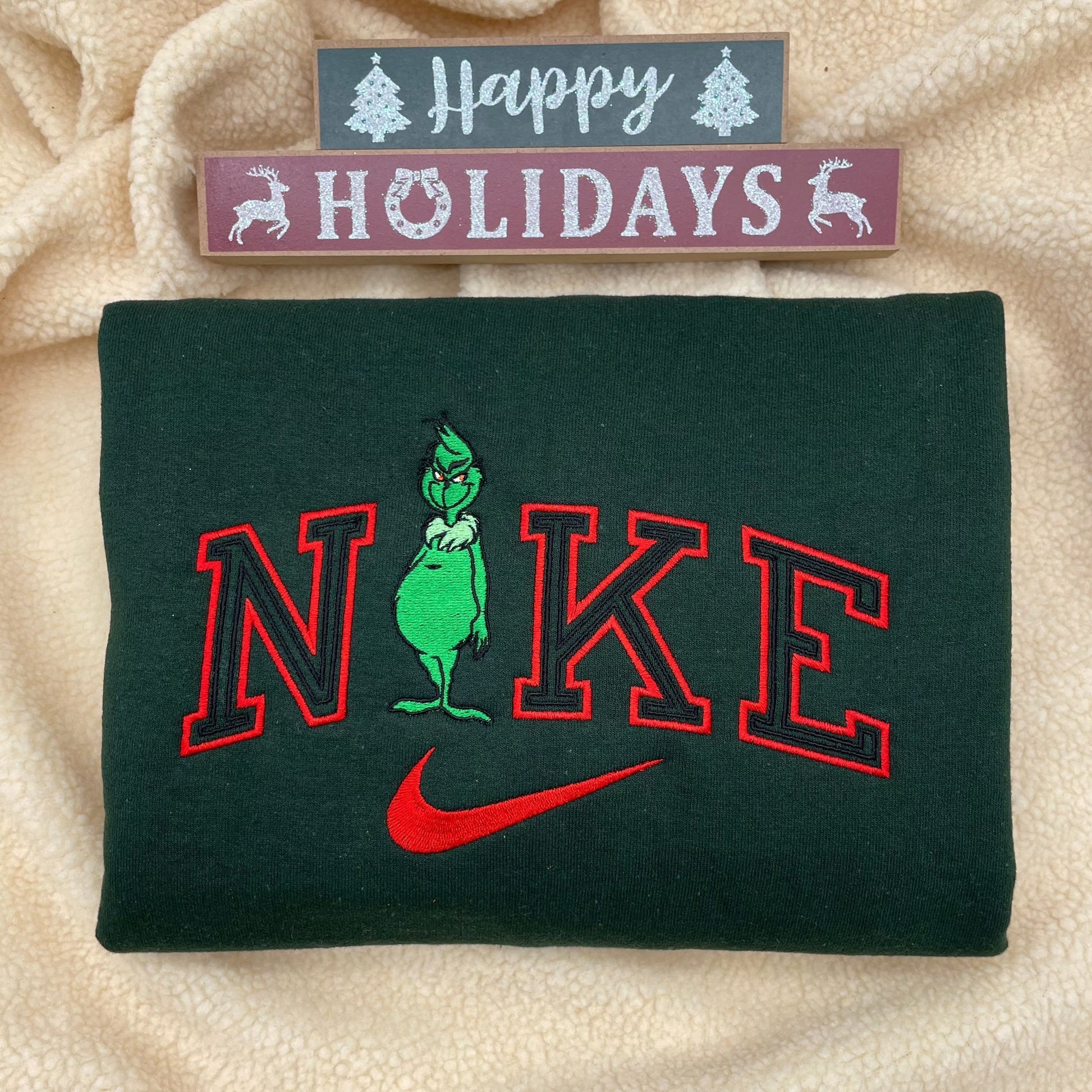 Grinch Embroidered Sweatershirt