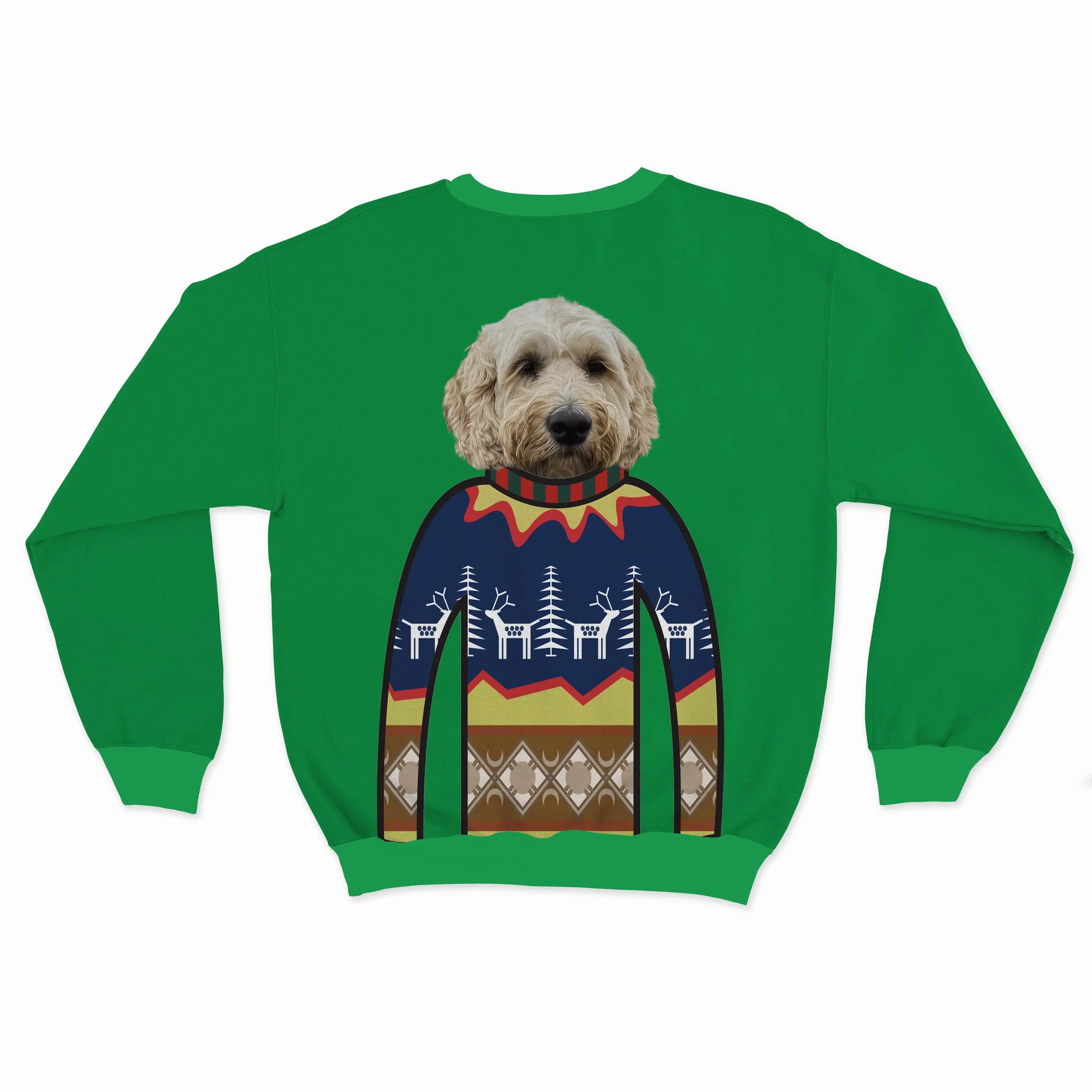 Custom Pet Face Christmas Sweatshirt