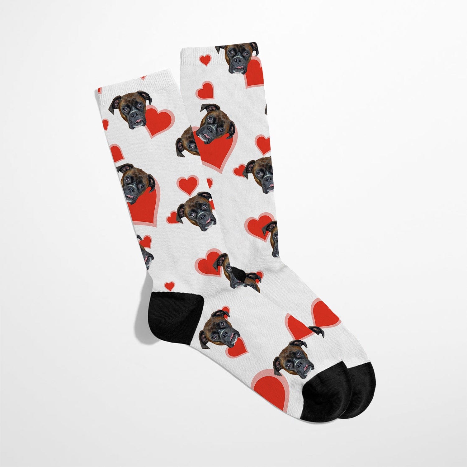 Custom Valentines Pet Face Socks