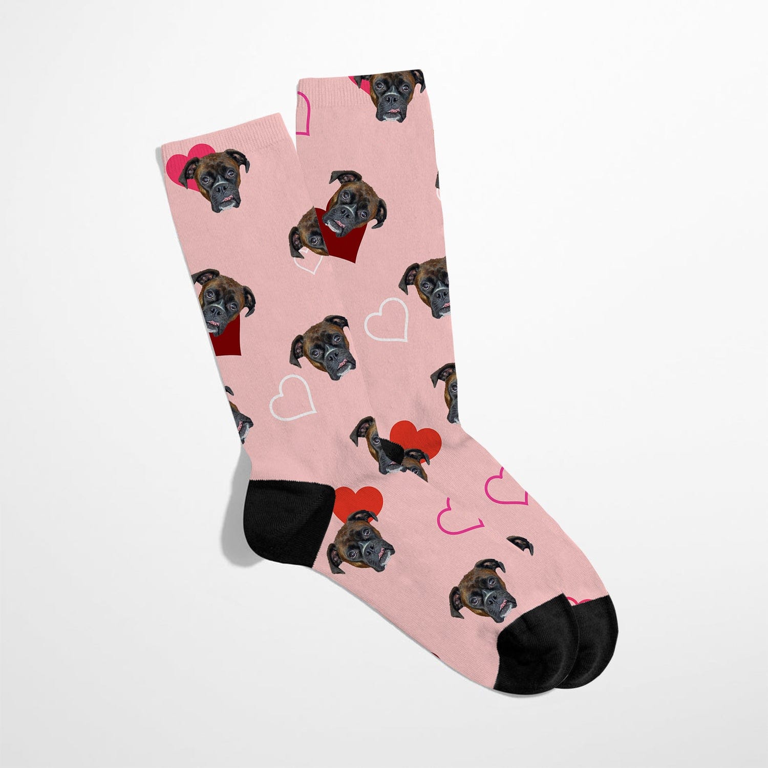 Custom Valentines Pet Face Socks