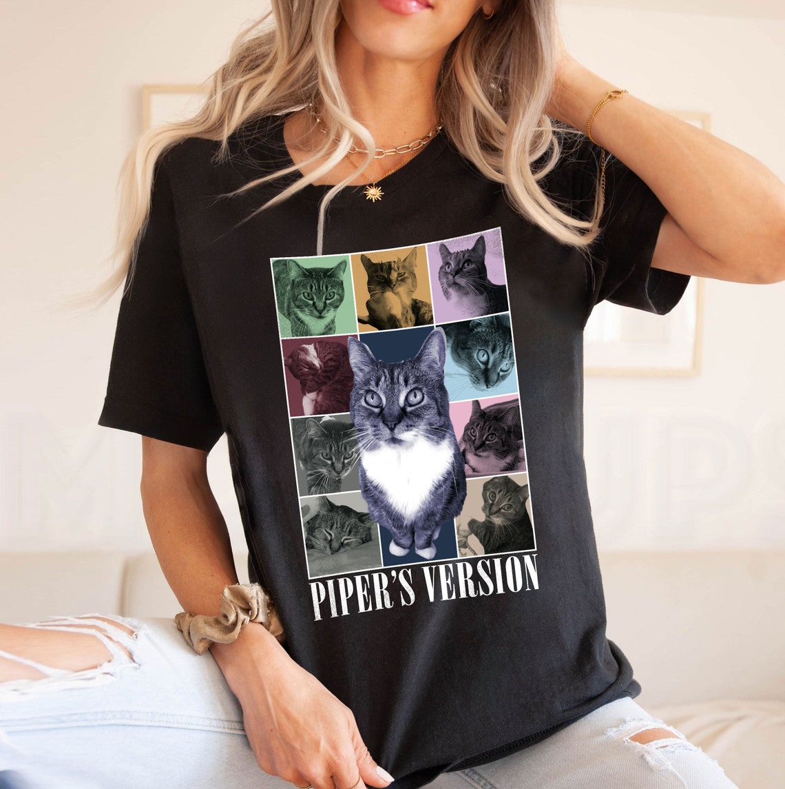 Personalized Vintage Pet Photo Sweatshirt Gift for Pet Lovers