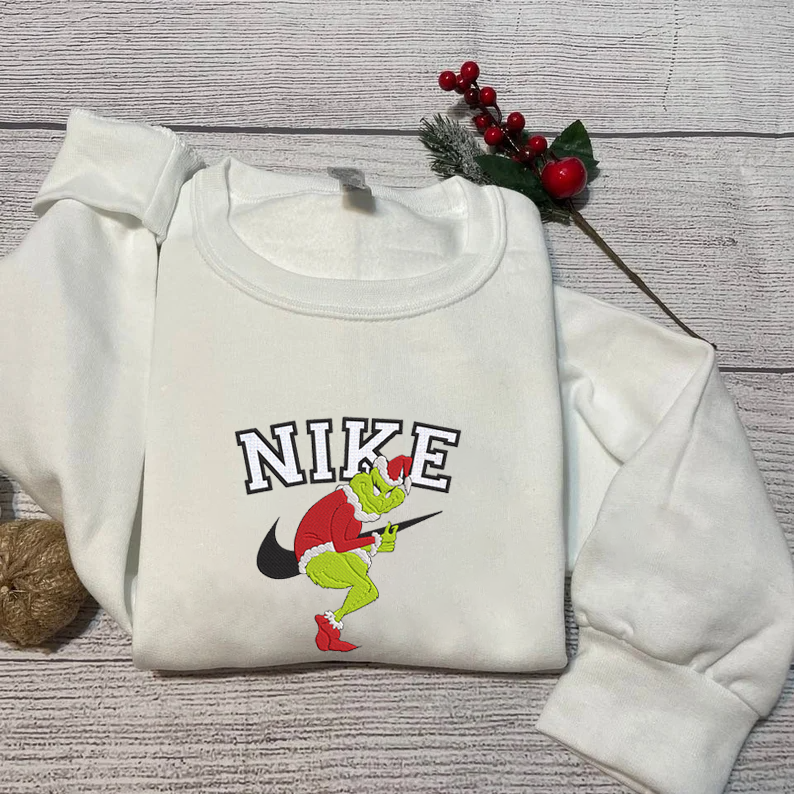 Embroidered Grinch Crewneck