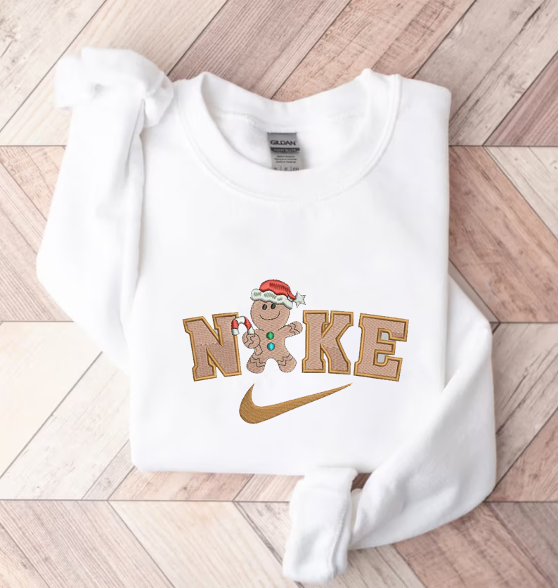 Gingerbread Christmas Embroidered Sweatshirt