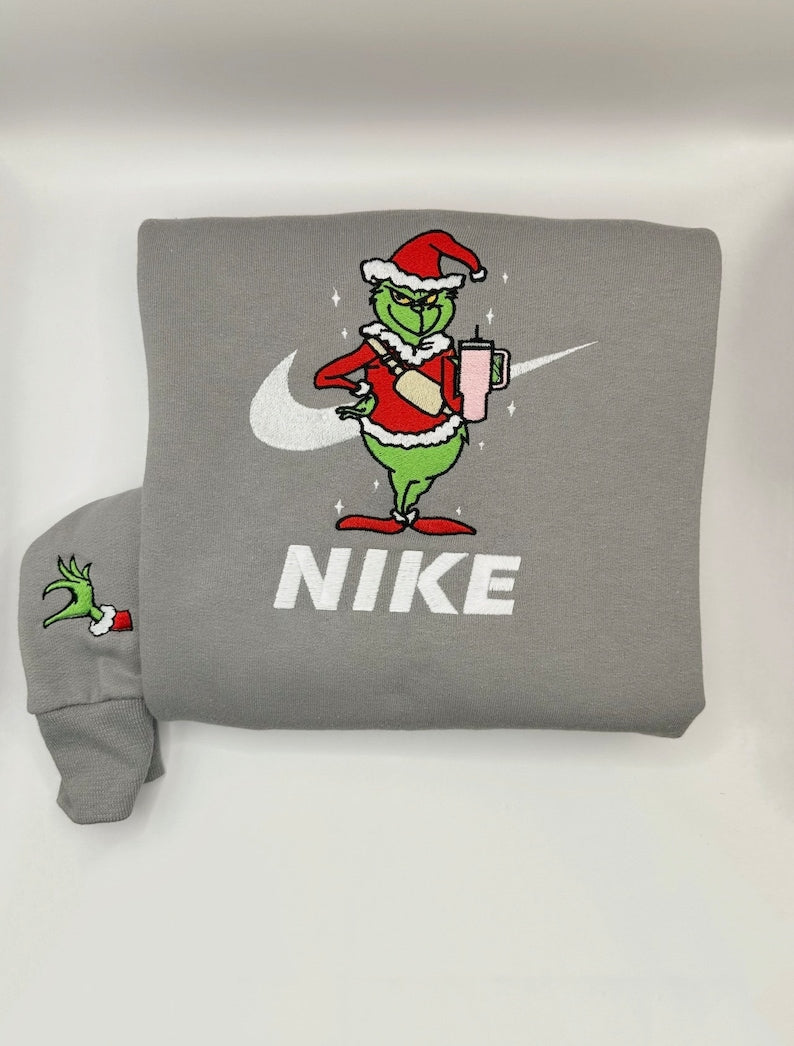 Grinch Crossbody Bag and Stanley Cup Embroidered Shirt