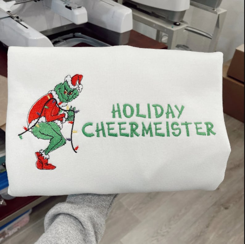 Grinch Holiday Cheermeister Embroidered Shirt