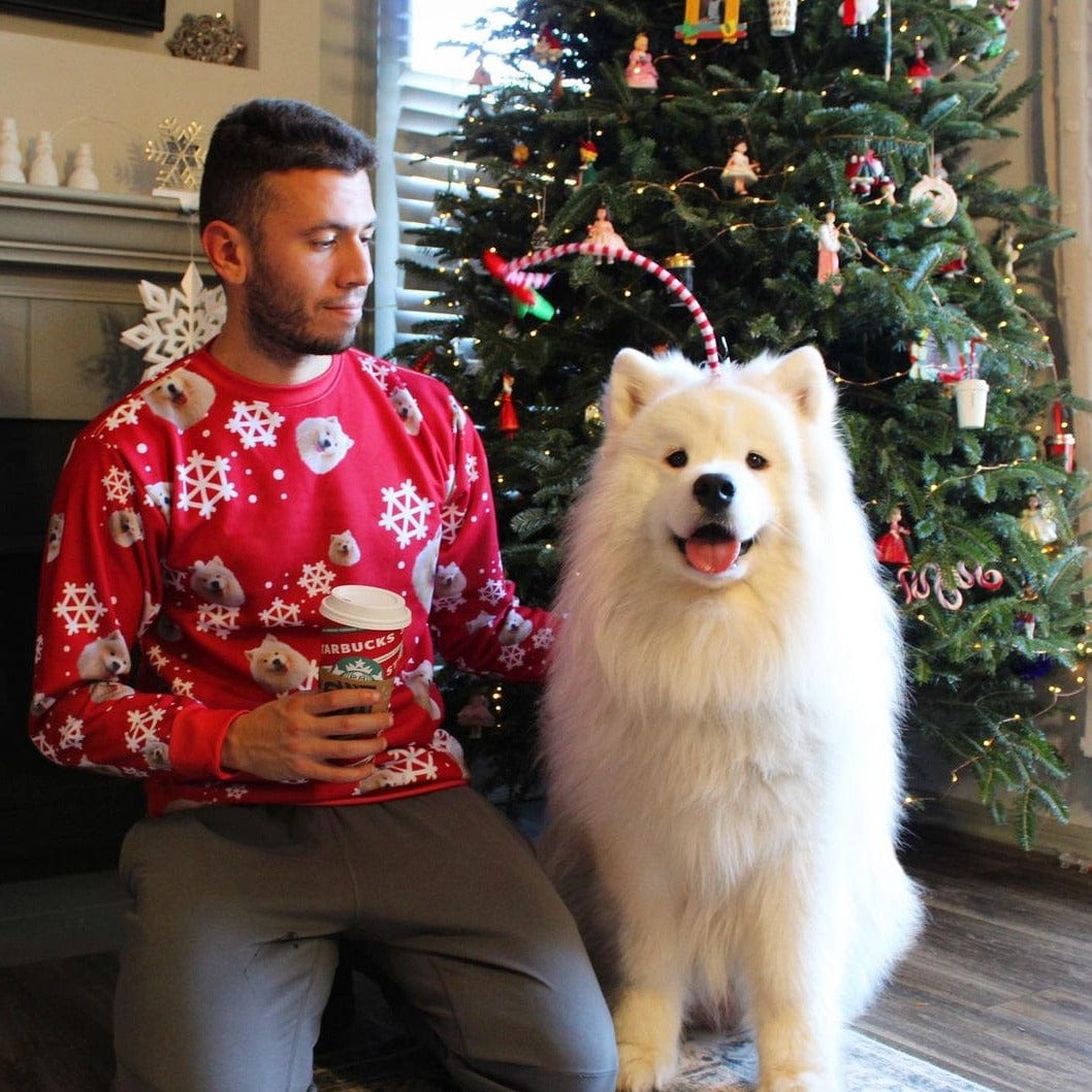 Pet Face Pattern Christmas Sweatshirt