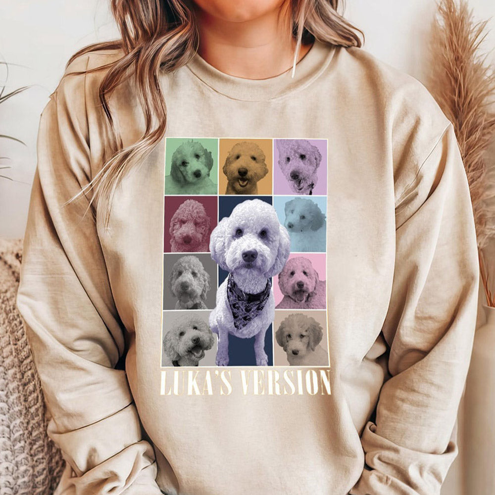 Personalized Vintage Pet Photo Sweatshirt Gift for Pet Lovers