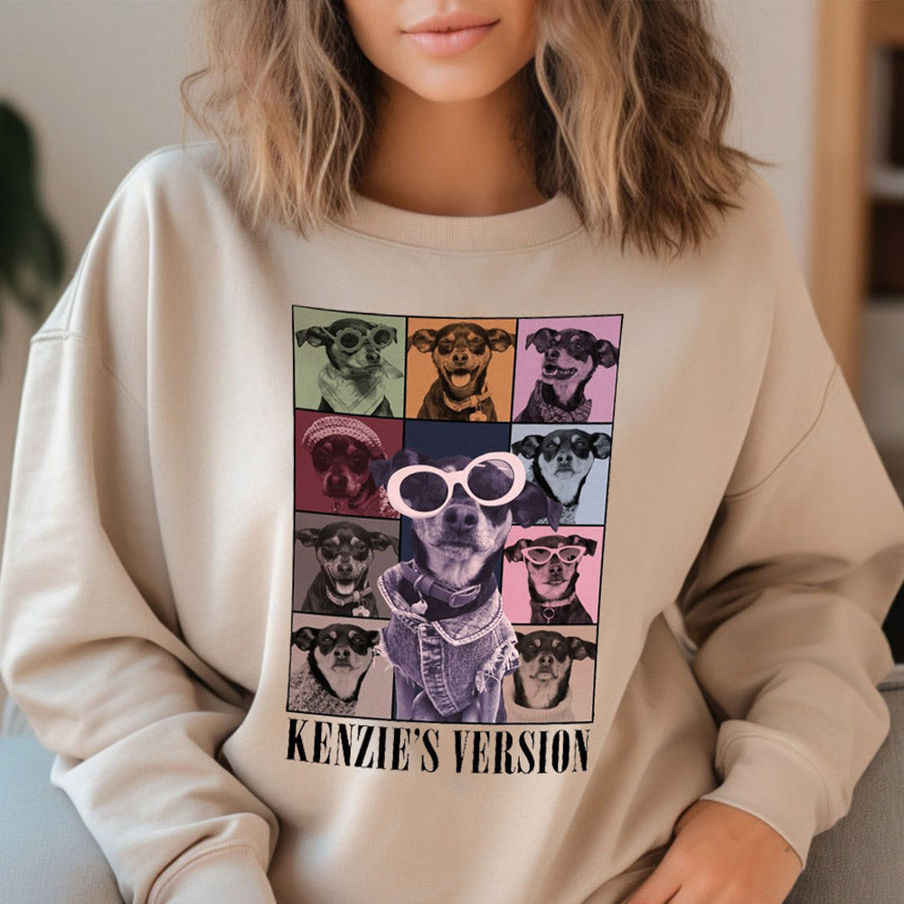 Personalized Vintage Pet Photo Sweatshirt Gift for Pet Lovers