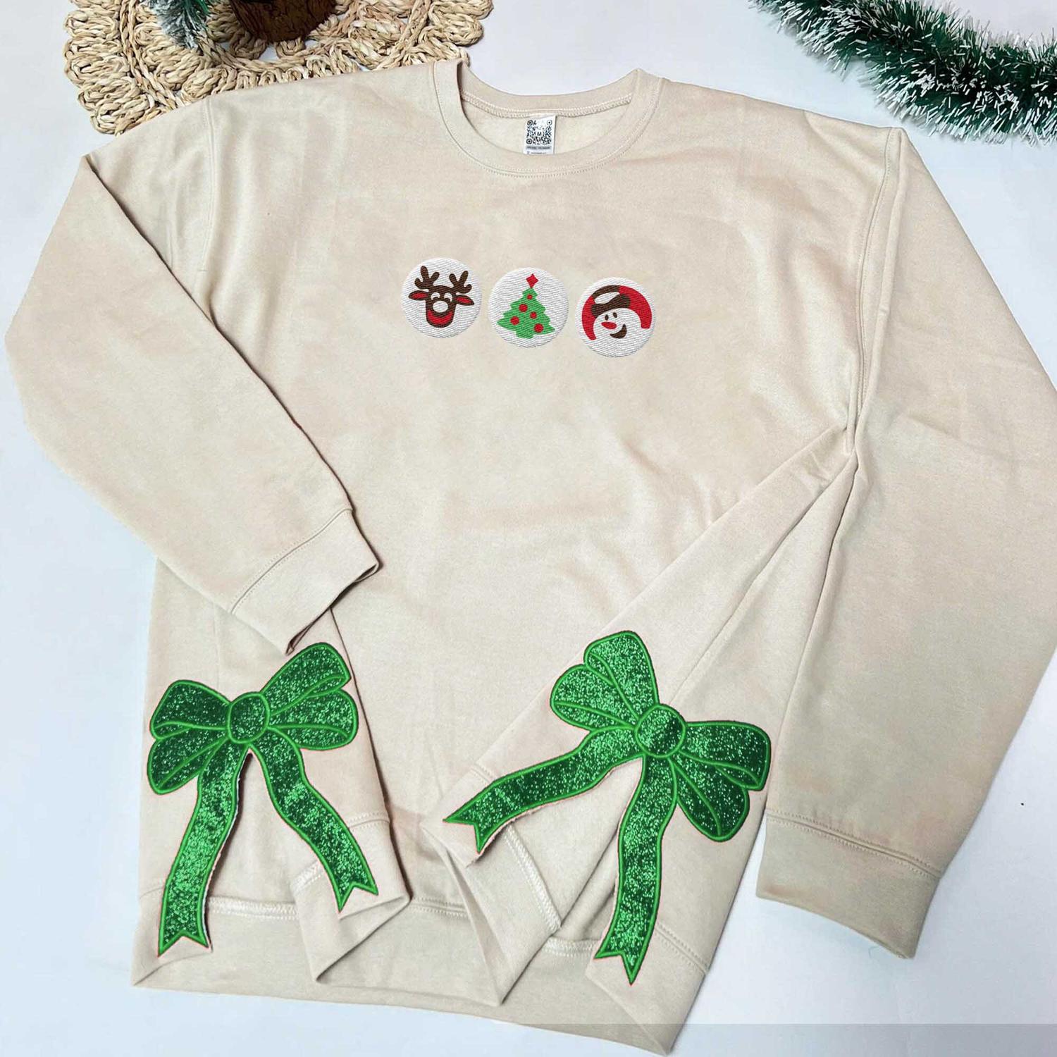 Christmas Sugar Cookies Embroidered Sweatshirt