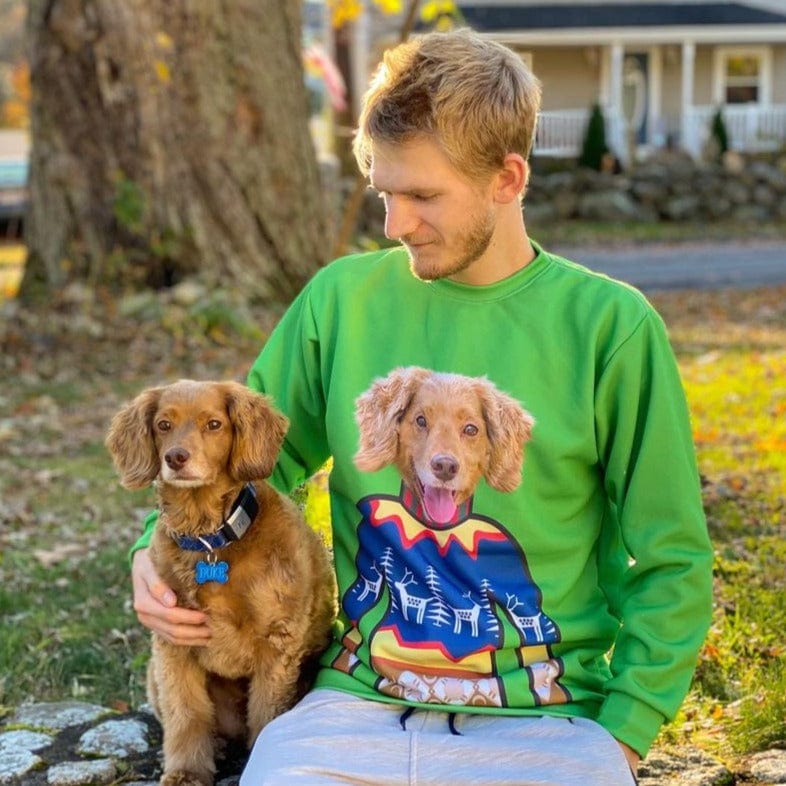 Custom Pet Face Christmas Sweatshirt