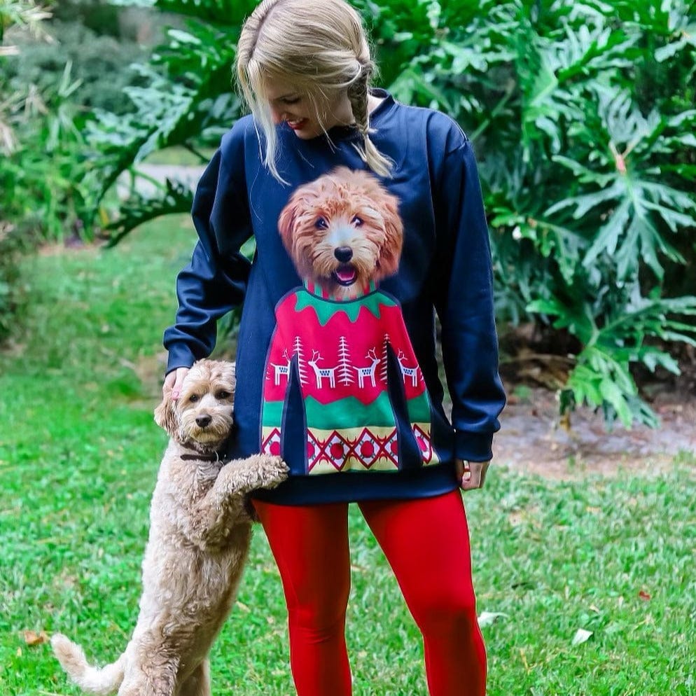 Custom Pet Face Christmas Sweatshirt