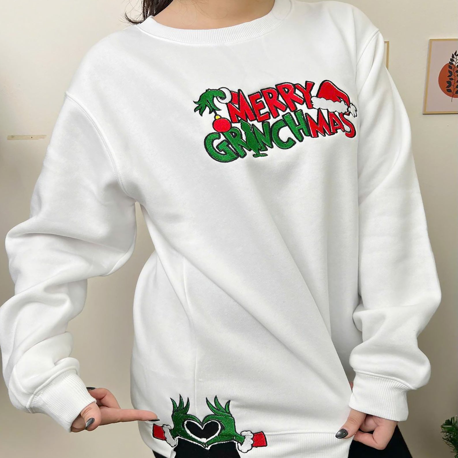 Merry Christmas Side Bow Sweatshirt