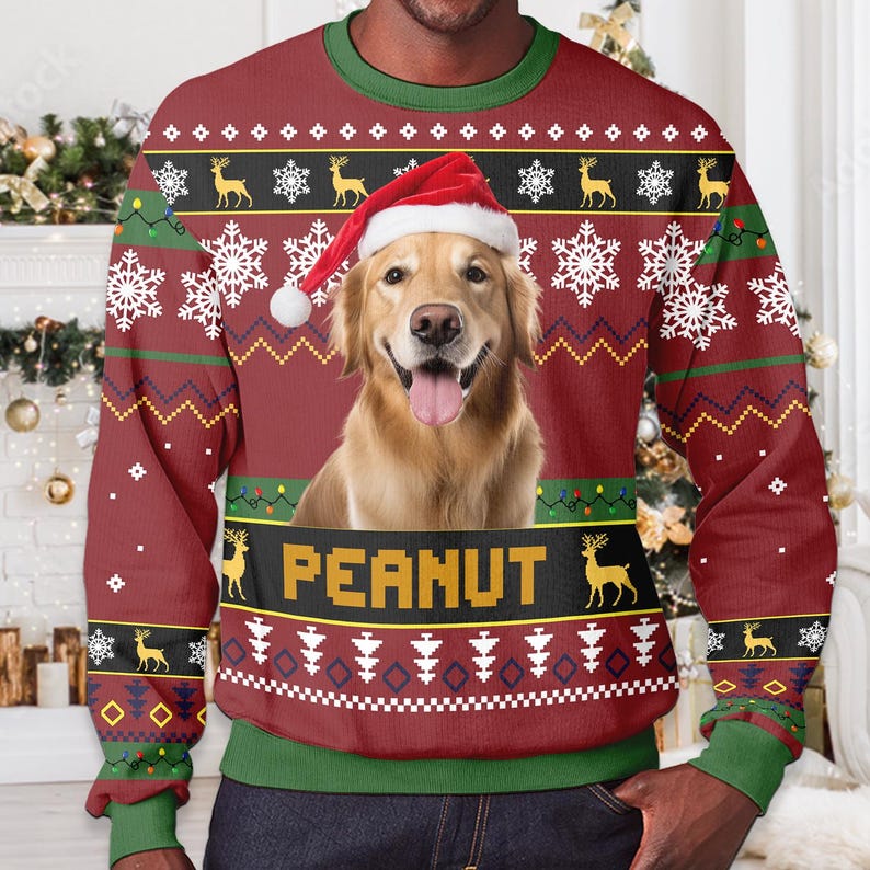 Custom Dog & Cat Photo Ugly Christmas Sweater, Personalized Custom Dog Photo Ugly Sweater, Funny Christmas Gift For Pet Owners, Pet Lovers