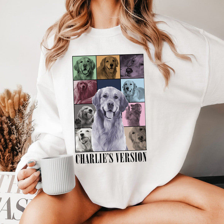 Personalized Vintage Pet Photo Sweatshirt Gift for Pet Lovers