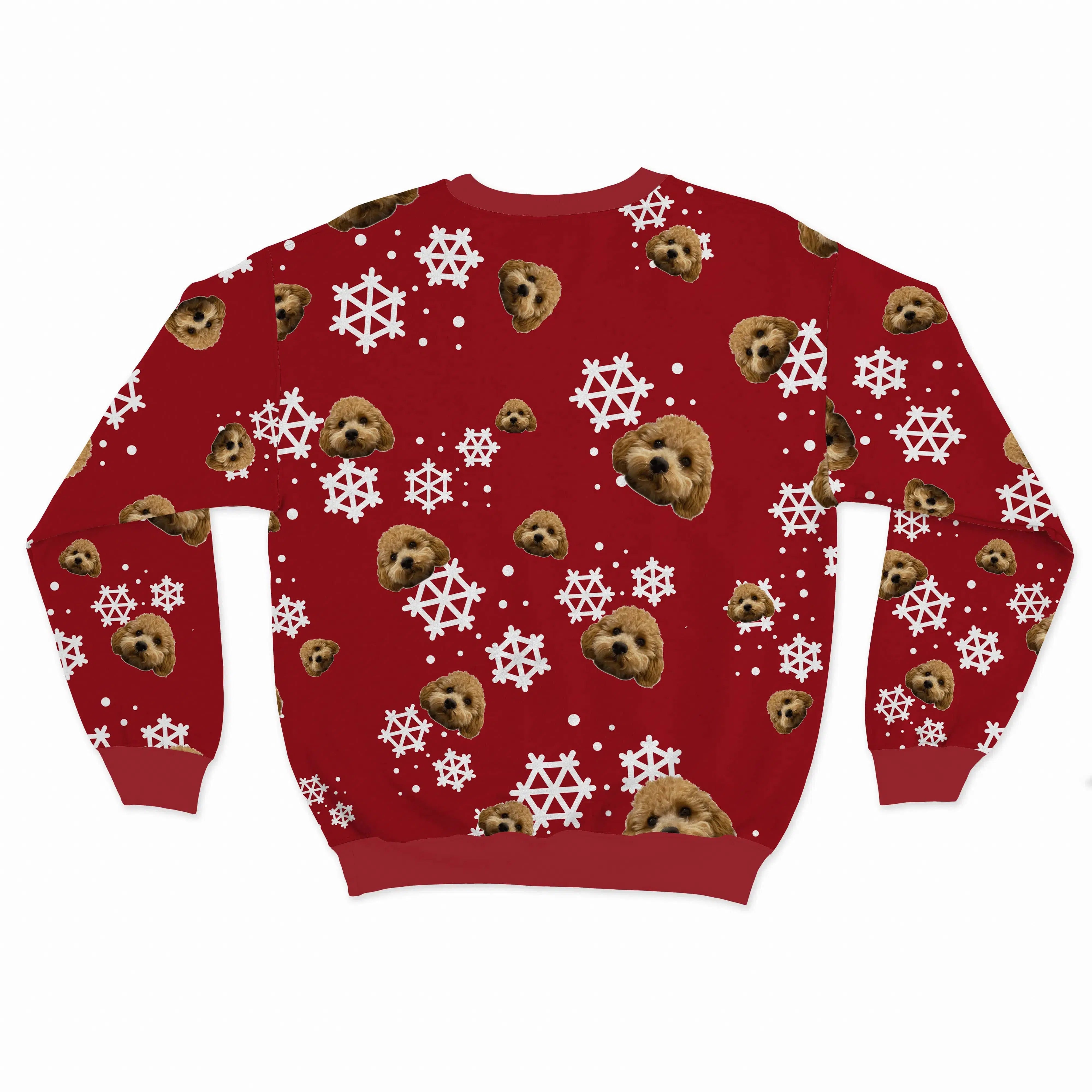 Pet Face Pattern Christmas Sweatshirt