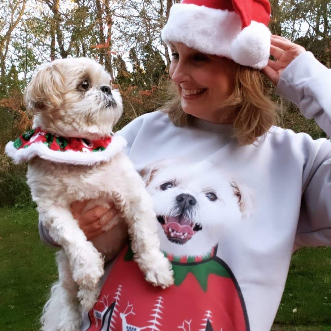 Custom Pet Face Christmas Sweatshirt