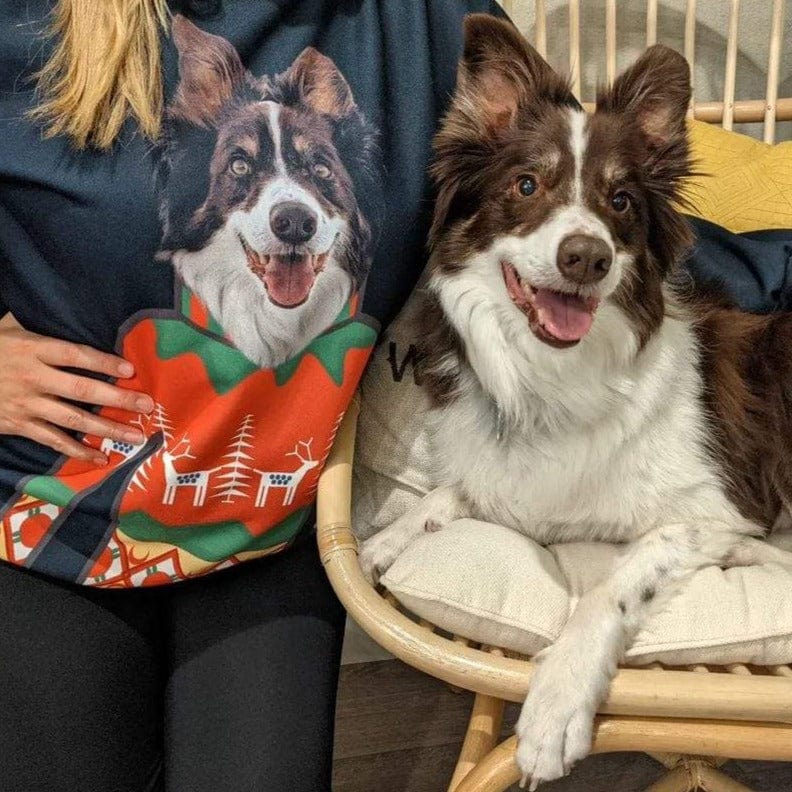 Custom Pet Face Christmas Sweatshirt