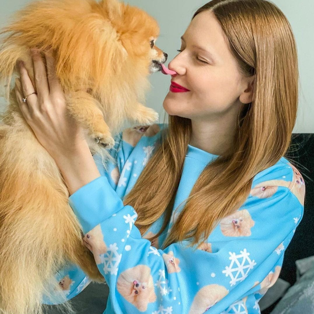 Pet Face Pattern Christmas Sweatshirt